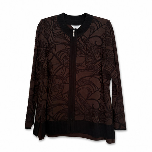 Misook brown black abstract - brown,
